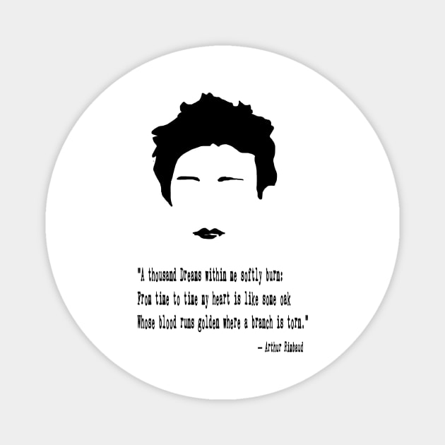 Arthur Rimbaud Quote Magnet by PoetandChef